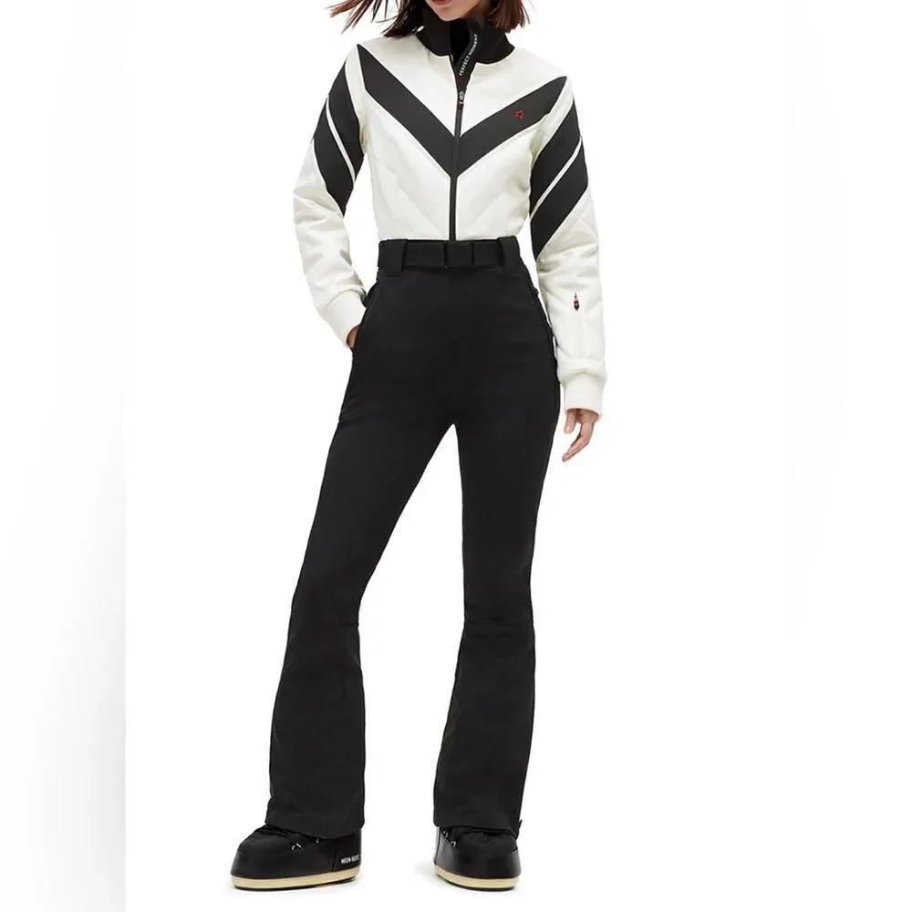 Perfect Moment Ski Suit Jumpsuit Black White Size Large Waterproof Defects